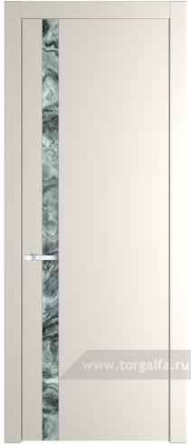 Дверь со стеклом ProfilDoors 18PW Атриум серебро с молдингом Серебро (Перламутр белый)