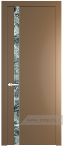 Дверь со стеклом ProfilDoors 18PW Атриум серебро с молдингом Серебро (Перламутр золото)