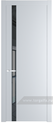 Дверь со стеклом ProfilDoors 18PW Зеркало Grey с молдингом Серебро (Вайт (RAL 110 96 02))