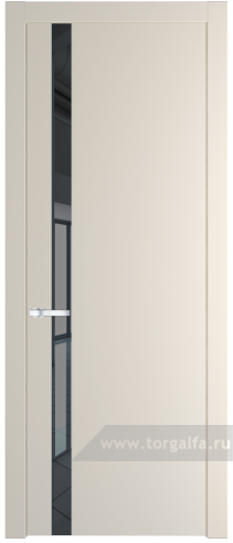 Дверь со стеклом ProfilDoors 18PW Зеркало Grey с молдингом Серебро (Кремовая Магнолия (RAL 120-04))