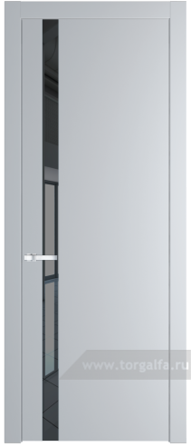 Дверь со стеклом ProfilDoors 18PW Зеркало Grey с молдингом Серебро (Лайт Грей (RAL 870-01))