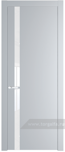 Дверь со стеклом ProfilDoors 18PW Лак классик с молдингом Серебро (Лайт Грей (RAL 870-01))