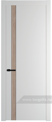 Глухая дверь ProfilDoors 18PW вставка Дуб Сонома с молдингом Черный матовый (Крем Вайт (RAL 120-02))