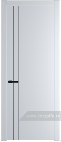 Глухая дверь ProfilDoors 12PW с молдингом Черный матовый (Вайт (RAL 110 96 02))