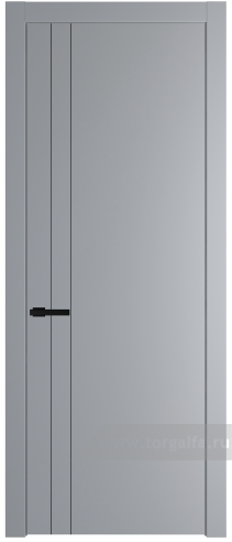 Глухая дверь ProfilDoors 12PW с молдингом Черный матовый (Смоки (RAL 870-02))