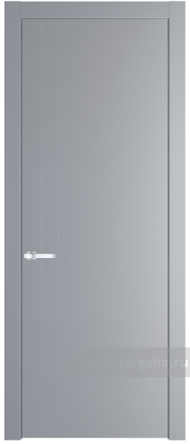 Глухая дверь ProfilDoors 12PW с молдингом Серебро (Смоки (RAL 870-02))