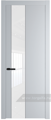 Дверь со стеклом ProfilDoors 19PW Лак классик с молдингом Черный матовый (Лайт Грей (RAL 870-01))