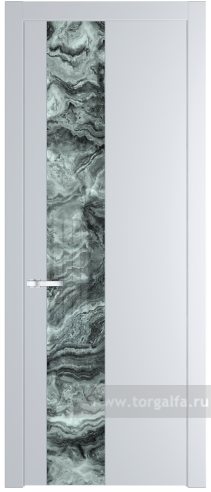 Дверь со стеклом ProfilDoors 19PW Атриум серебро с молдингом Серебро (Вайт (RAL 110 96 02))