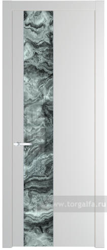 Дверь со стеклом ProfilDoors 19PW Атриум серебро с молдингом Серебро (Крем Вайт (RAL 120-02))