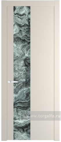 Дверь со стеклом ProfilDoors 19PW Атриум серебро с молдингом Серебро (Кремовая Магнолия (RAL 120-04))