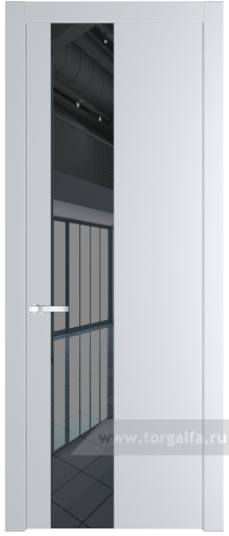 Дверь со стеклом ProfilDoors 19PW Зеркало Grey с молдингом Серебро (Вайт (RAL 110 96 02))