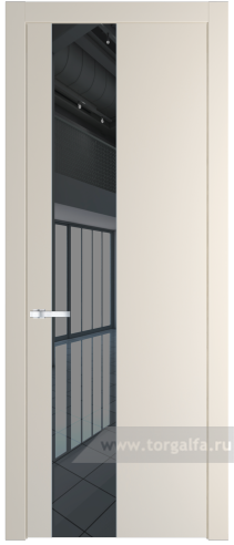 Дверь со стеклом ProfilDoors 19PW Зеркало Grey с молдингом Серебро (Кремовая Магнолия (RAL 120-04))