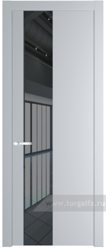 Дверь со стеклом ProfilDoors 19PW Зеркало Grey с молдингом Серебро (Лайт Грей (RAL 870-01))