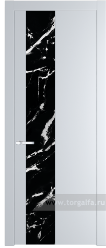 Дверь со стеклом ProfilDoors 19PW Нефи черный узор серебро с молдингом Серебро (Вайт (RAL 110 96 02))