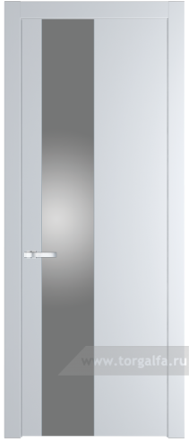 Дверь со стеклом ProfilDoors 19PW Lacobel Серебряный лак с молдингом Серебро (Вайт (RAL 110 96 02))