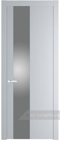 Дверь со стеклом ProfilDoors 19PW Lacobel Серебряный лак с молдингом Серебро (Лайт Грей (RAL 870-01))