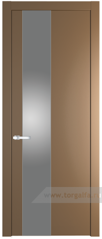 Дверь со стеклом ProfilDoors 19PW Lacobel Серебряный лак с молдингом Серебро (Перламутр золото)