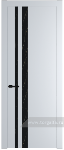 Дверь со стеклом ProfilDoors 20PW Неро мрамор с молдингом Черный матовый (Вайт (RAL 110 96 02))