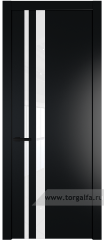 Дверь со стеклом ProfilDoors 20PW Лак классик с молдингом Черный матовый (Блэк)