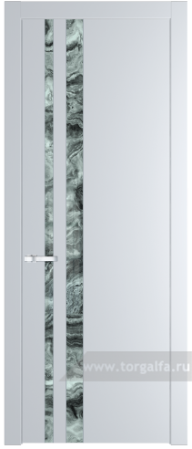 Дверь со стеклом ProfilDoors 20PW Атриум серебро с молдингом Серебро (Вайт (RAL 110 96 02))