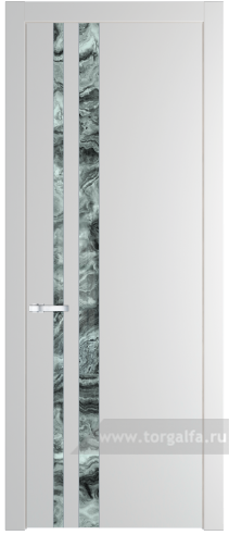 Дверь со стеклом ProfilDoors 20PW Атриум серебро с молдингом Серебро (Крем Вайт (RAL 120-02))
