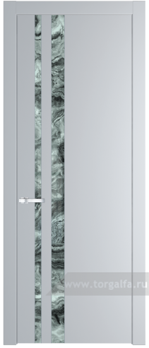 Дверь со стеклом ProfilDoors 20PW Атриум серебро с молдингом Серебро (Лайт Грей (RAL 870-01))