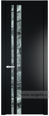 Дверь со стеклом ProfilDoors 20PW Атриум серебро с молдингом Серебро (Блэк)