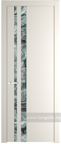 Дверь со стеклом ProfilDoors 20PW Атриум серебро с молдингом Серебро (Перламутр белый)