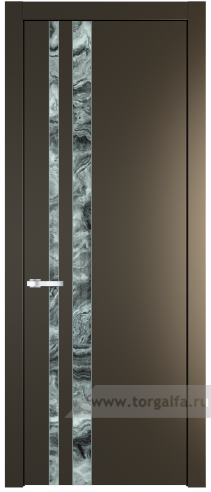 Дверь со стеклом ProfilDoors 20PW Атриум серебро с молдингом Серебро (Перламутр бронза)