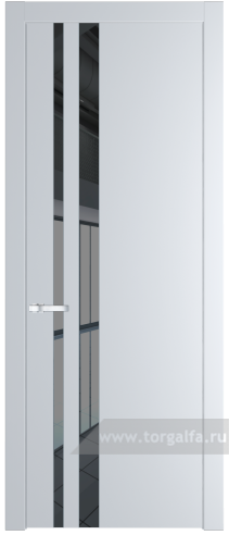 Дверь со стеклом ProfilDoors 20PW Зеркало Grey с молдингом Серебро (Вайт (RAL 110 96 02))