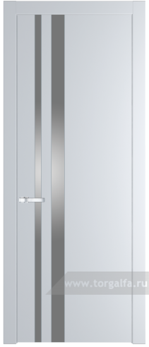 Дверь со стеклом ProfilDoors 20PW Lacobel Серебряный лак с молдингом Серебро (Вайт (RAL 110 96 02))