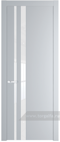 Дверь со стеклом ProfilDoors 20PW Лак классик с молдингом Серебро (Лайт Грей (RAL 870-01))