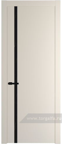 Дверь со стеклом ProfilDoors 21PW Неро мрамор с молдингом Черный матовый (Кремовая Магнолия (RAL 120-04))