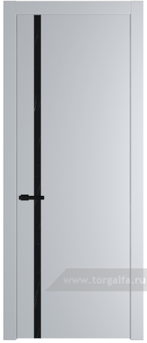 Дверь со стеклом ProfilDoors 21PW Неро мрамор с молдингом Черный матовый (Лайт Грей (RAL 870-01))