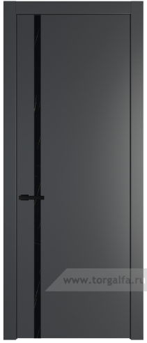 Дверь со стеклом ProfilDoors 21PW Неро мрамор с молдингом Черный матовый (Графит (Pantone 425С))