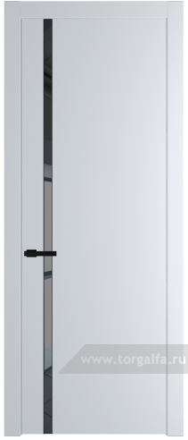 Дверь со стеклом ProfilDoors 21PW Зеркало Grey с молдингом Черный матовый (Вайт (RAL 110 96 02))