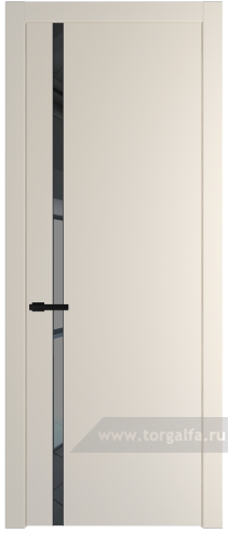 Дверь со стеклом ProfilDoors 21PW Зеркало Grey с молдингом Черный матовый (Кремовая Магнолия (RAL 120-04))