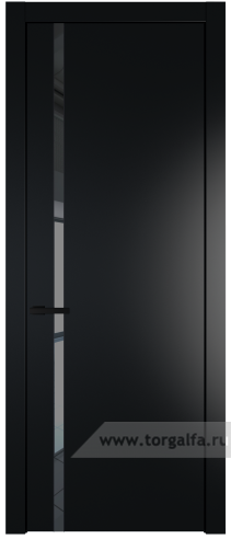 Дверь со стеклом ProfilDoors 21PW Зеркало Grey с молдингом Черный матовый (Блэк)