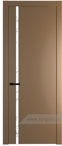 Дверь со стеклом ProfilDoors 21PW Нефи белый узор серебро с молдингом Черный матовый (Перламутр золото)