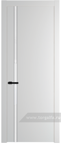 Дверь со стеклом ProfilDoors 21PW Лак классик с молдингом Черный матовый (Крем Вайт (RAL 120-02))