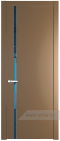 Дверь со стеклом ProfilDoors 21PW Зеркало Blue с молдингом Серебро (Перламутр золото)
