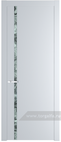 Дверь со стеклом ProfilDoors 21PW Атриум серебро с молдингом Серебро (Вайт (RAL 110 96 02))