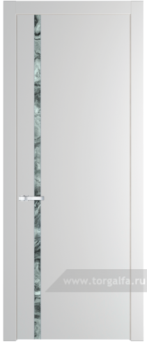 Дверь со стеклом ProfilDoors 21PW Атриум серебро с молдингом Серебро (Крем Вайт (RAL 120-02))