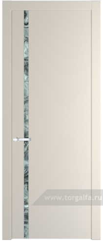 Дверь со стеклом ProfilDoors 21PW Атриум серебро с молдингом Серебро (Кремовая Магнолия (RAL 120-04))