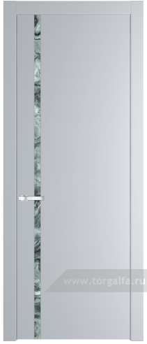 Дверь со стеклом ProfilDoors 21PW Атриум серебро с молдингом Серебро (Лайт Грей (RAL 870-01))