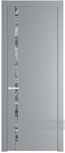 Дверь со стеклом ProfilDoors 21PW Атриум серебро с молдингом Серебро (Смоки (RAL 870-02))