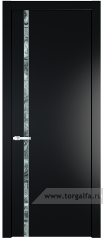 Дверь со стеклом ProfilDoors 21PW Атриум серебро с молдингом Серебро (Блэк)