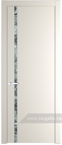 Дверь со стеклом ProfilDoors 21PW Атриум серебро с молдингом Серебро (Перламутр белый)