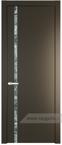 Дверь со стеклом ProfilDoors 21PW Атриум серебро с молдингом Серебро (Перламутр бронза)