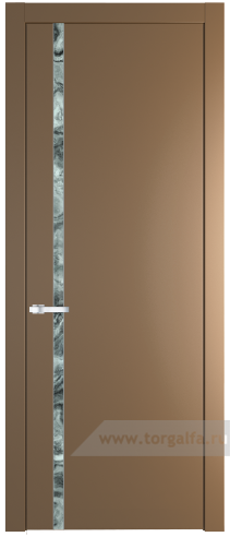 Дверь со стеклом ProfilDoors 21PW Атриум серебро с молдингом Серебро (Перламутр золото)